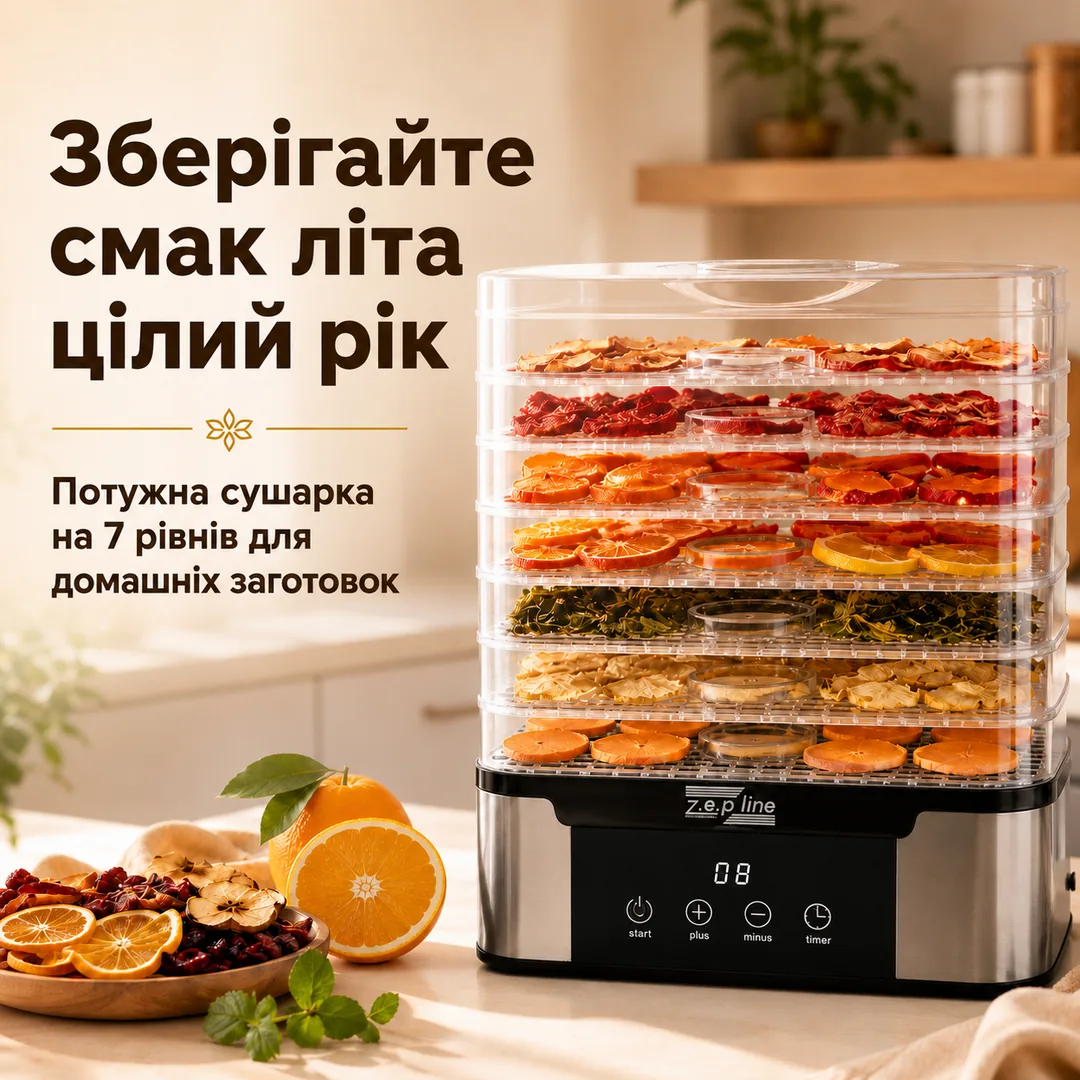 Сушарка для продуктів — зберігайте смак літа цілий рік