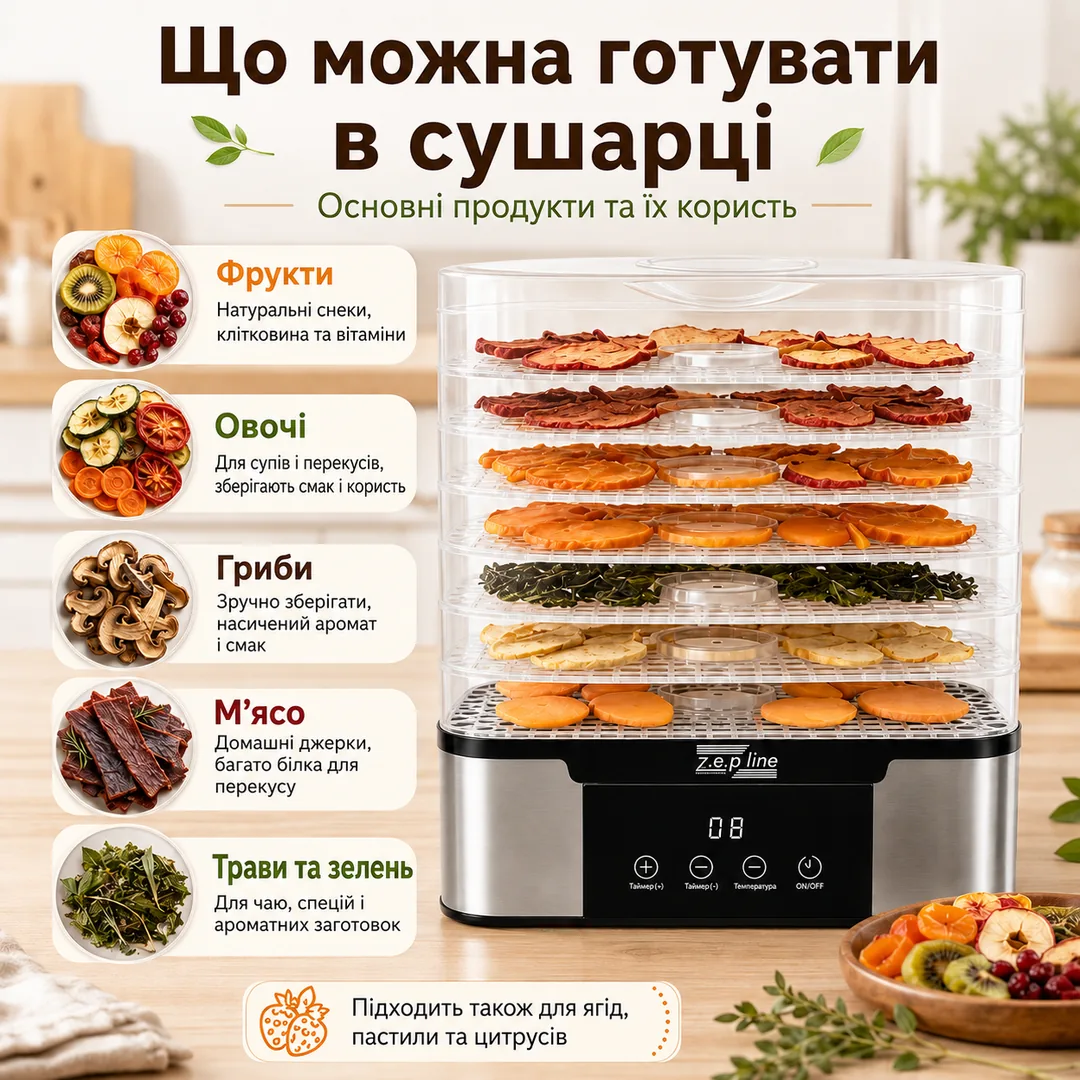 Що можна готувати в сушарці